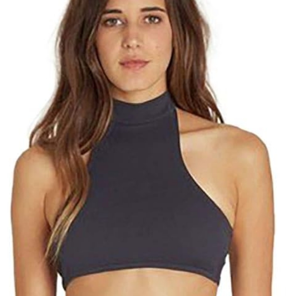 Billabong Black High Neck Bikini Top